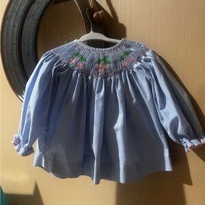 Smocked Cherry Top 18M
